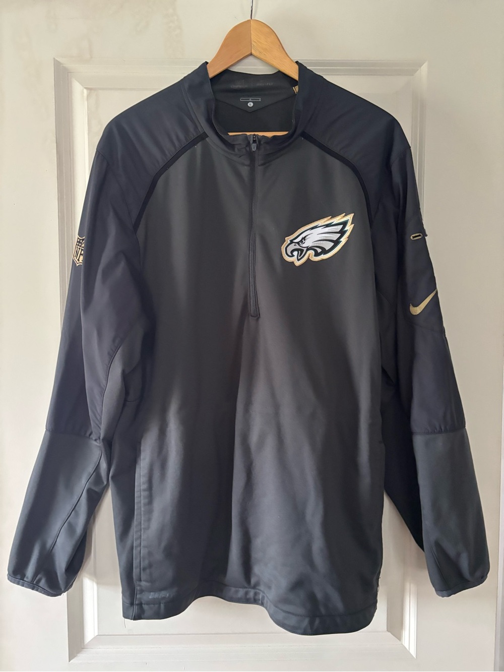 NFL Black & Gold Philadelphia Eagles Performance Quarter-Zip Jacket
